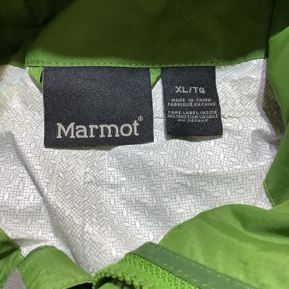 Marmot Men’s Precip Green Jacket Hooded Windbreaker Size XL Style #H41200 - Picture 5 of 14